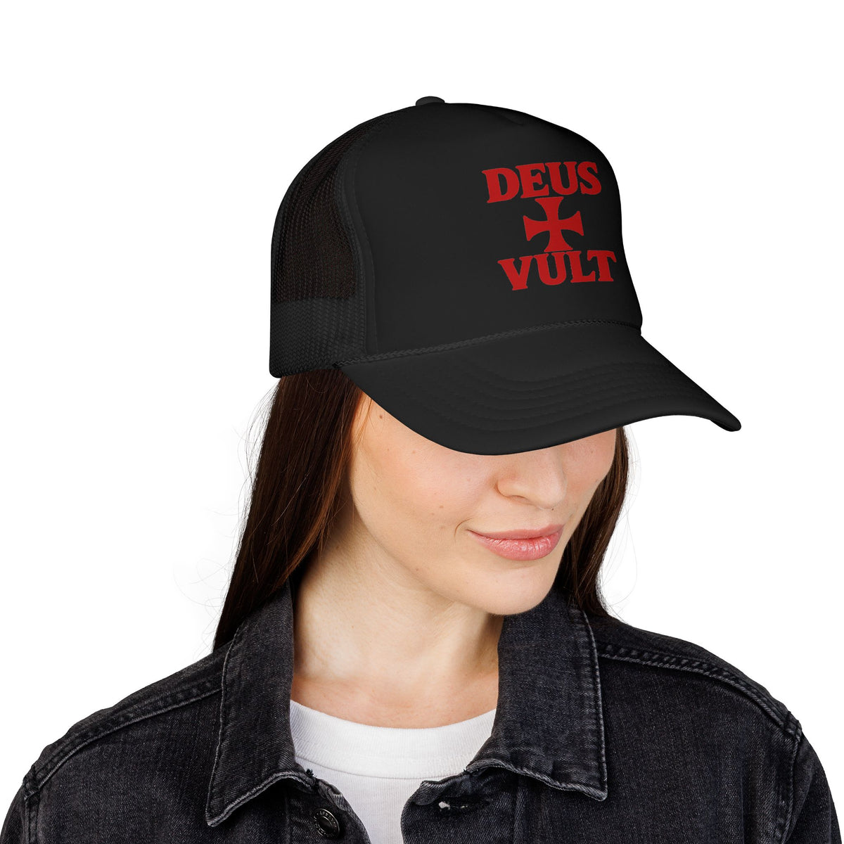 Deus Vult Cross Trucker Hat