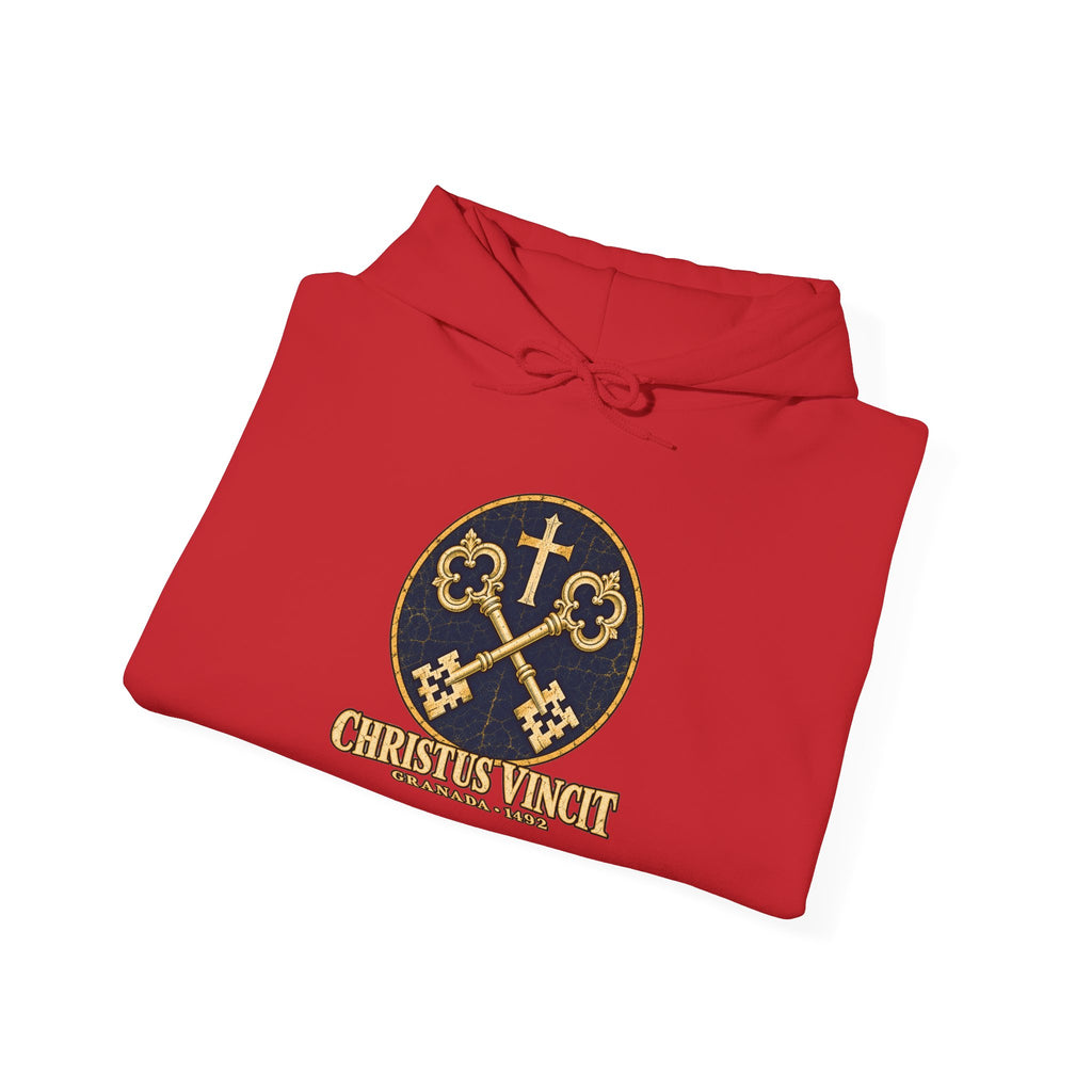 Granada 1492 Hoodie — Christus Vincit Crossed Keys Emblem