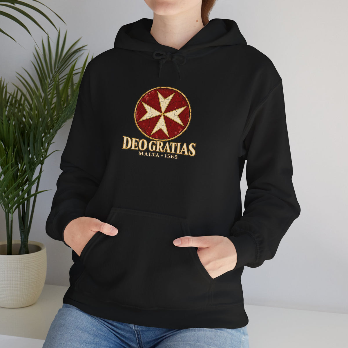Malta 1565 Hoodie — Deo Gratias Maltese Cross