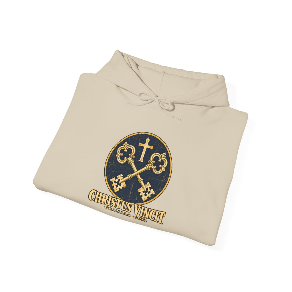 Granada 1492 Hoodie — Christus Vincit Crossed Keys Emblem