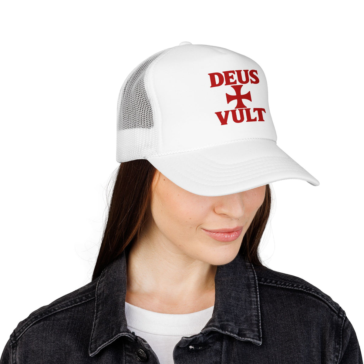 Deus Vult Cross Trucker Hat