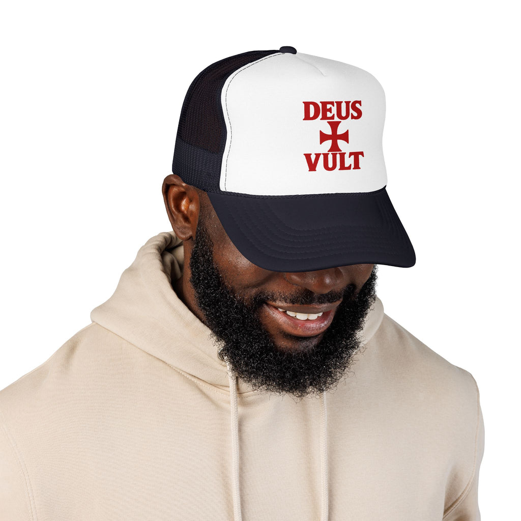 Deus Vult Cross Trucker Hat