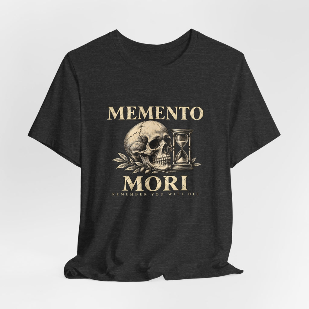 Memento Mori Skull Hourglass Graphic T-Shirt