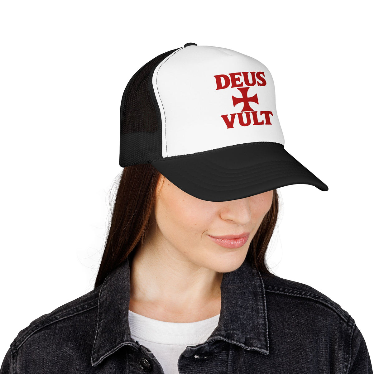 Deus Vult Cross Trucker Hat