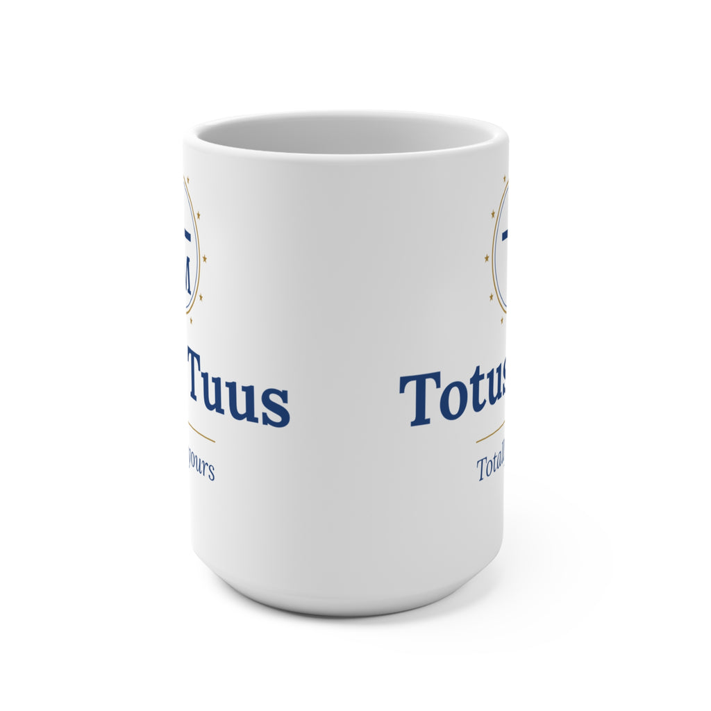 Totus Tuus Marian cross mug, St. John Paul II motto