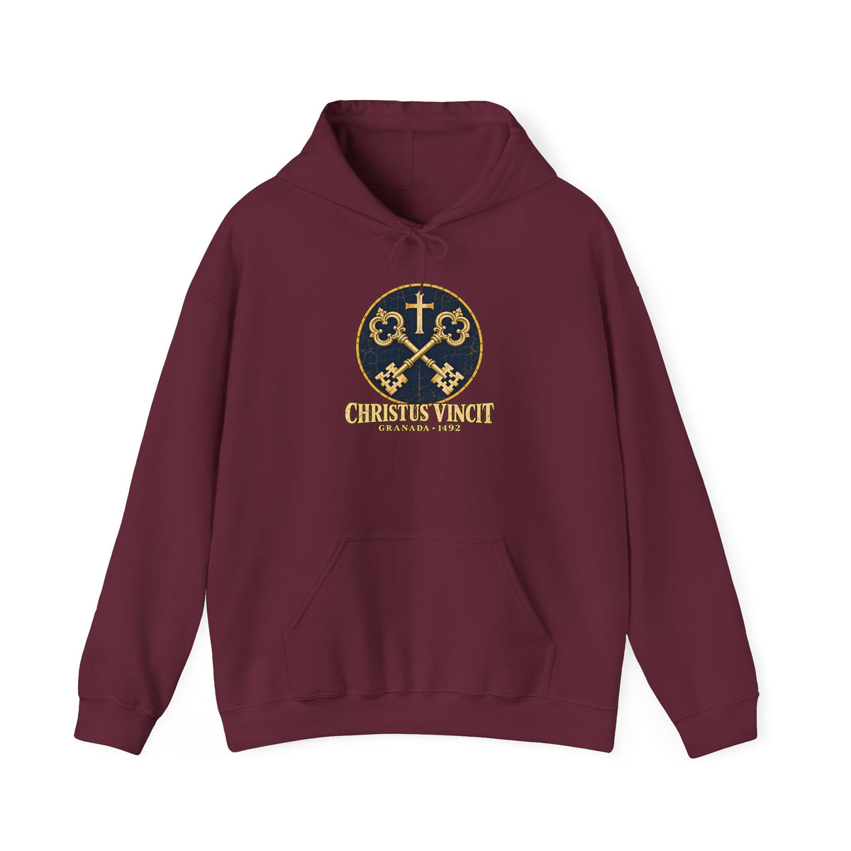 Granada 1492 Hoodie — Christus Vincit Crossed Keys Emblem