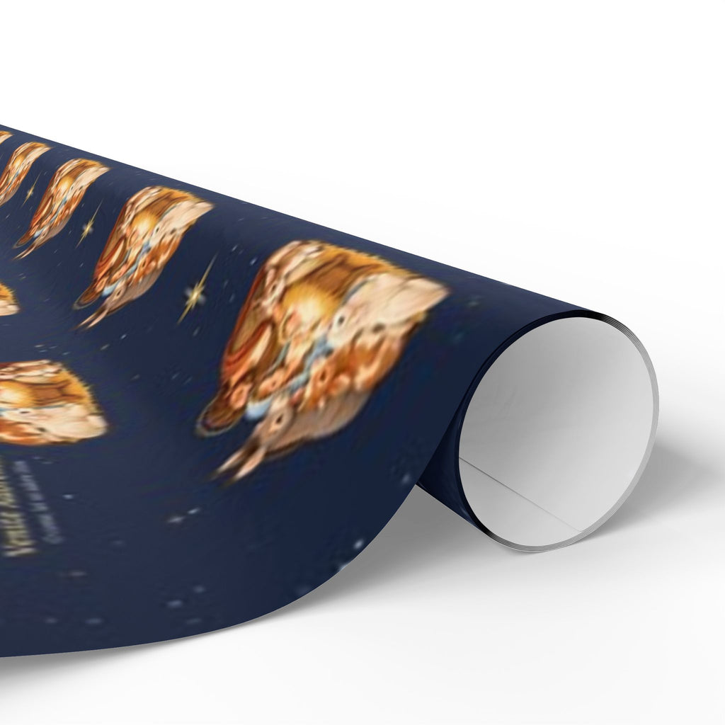 Nativity wrapping paper, detail view