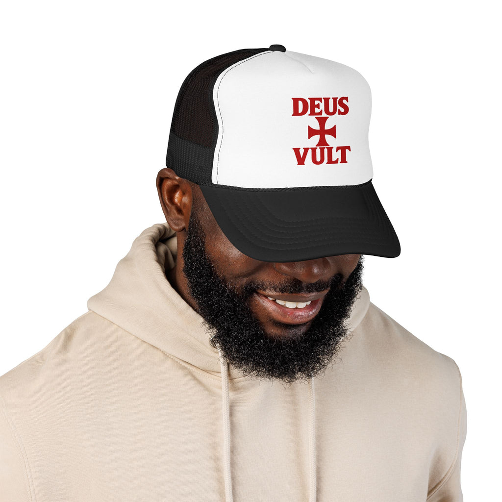 Deus Vult Cross Trucker Hat