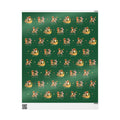 Burrito Navideño Christmas wrapping paper in green with ¡Vamos a ver a Jesús!