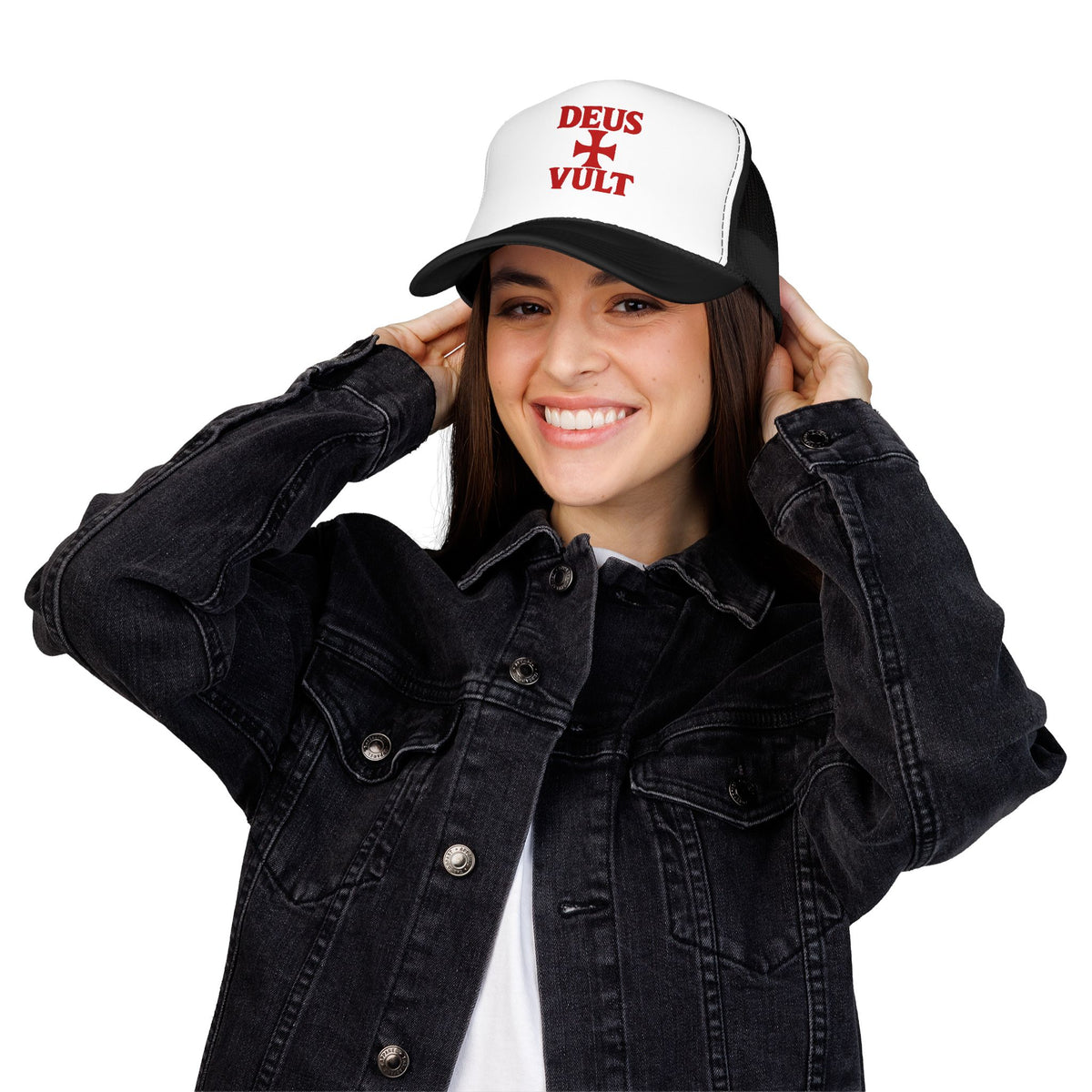 Deus Vult Cross Trucker Hat