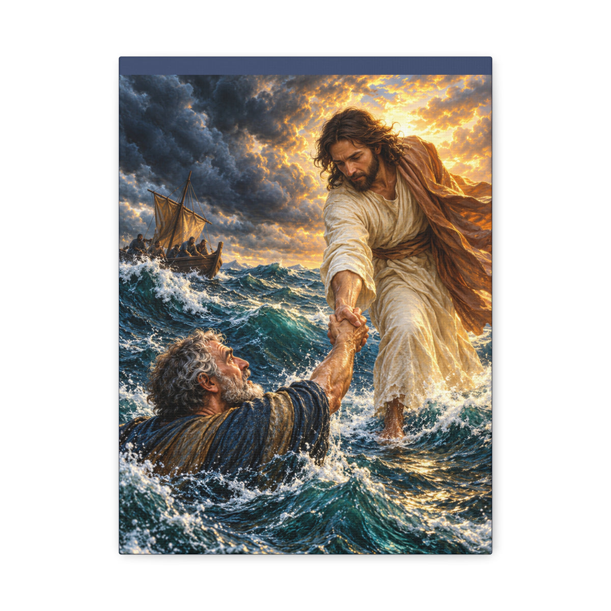 Keep Your Eyes on Christ - Matte Canvas Stretched