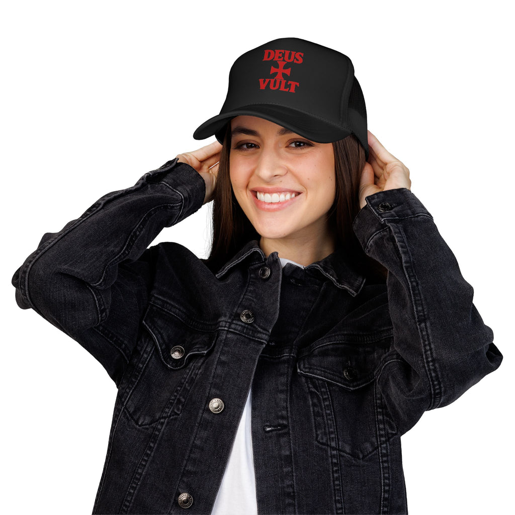 Deus Vult Cross Trucker Hat