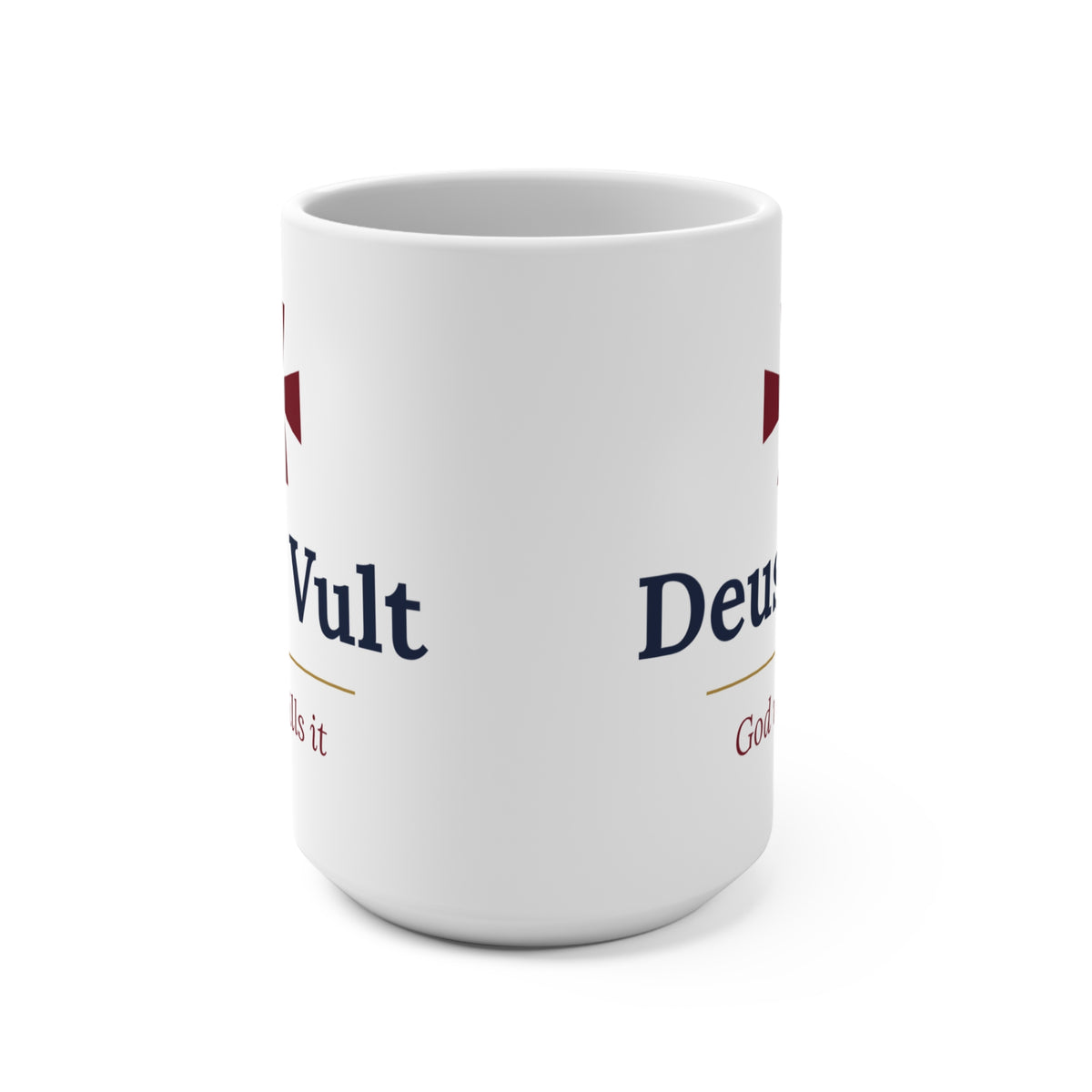 Deus Vult God Wills It cross mug