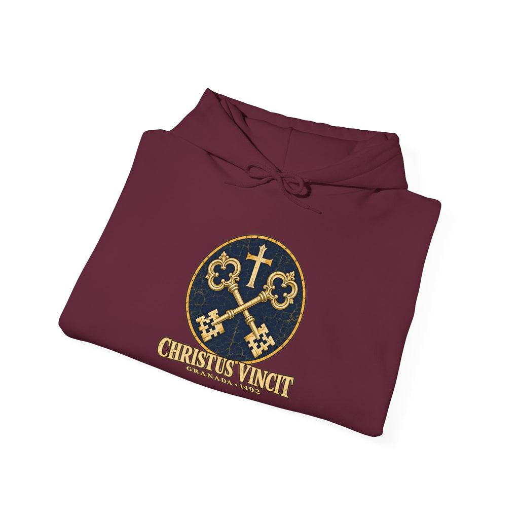 Granada 1492 Hoodie — Christus Vincit Crossed Keys Emblem