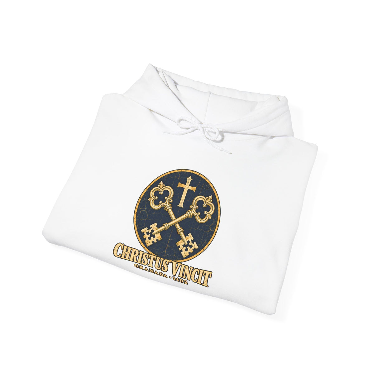 Granada 1492 Hoodie — Christus Vincit Crossed Keys Emblem