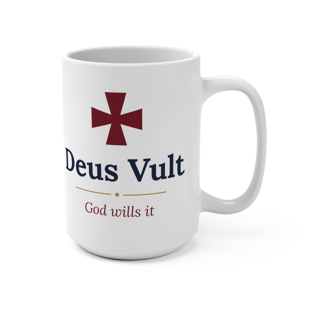 Deus Vult mug, alternate view