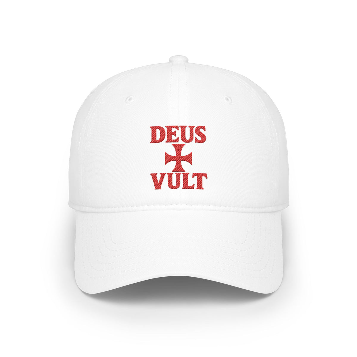 Deus Vult Cross Embroidered Baseball Cap