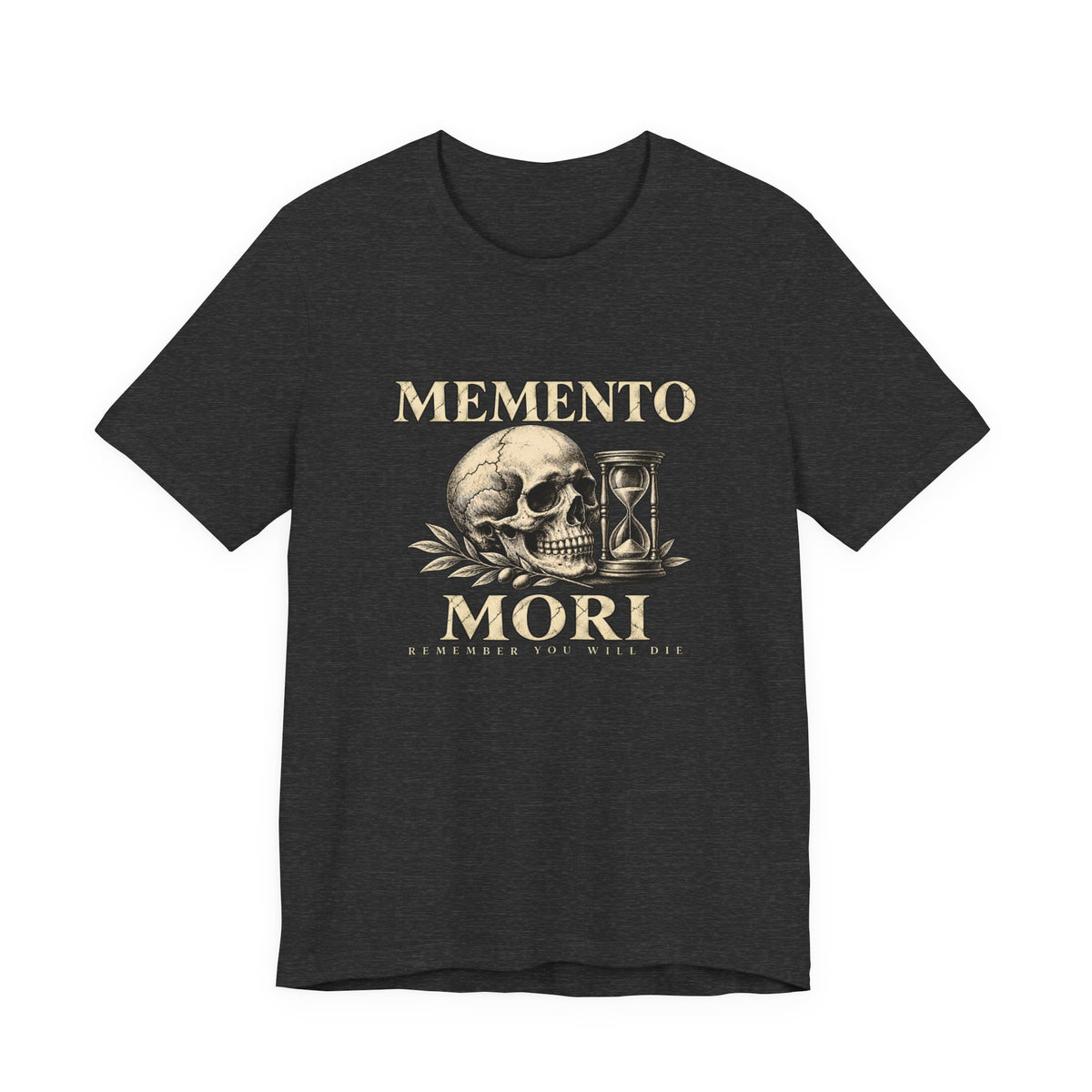 Memento Mori Skull Hourglass Graphic T-Shirt