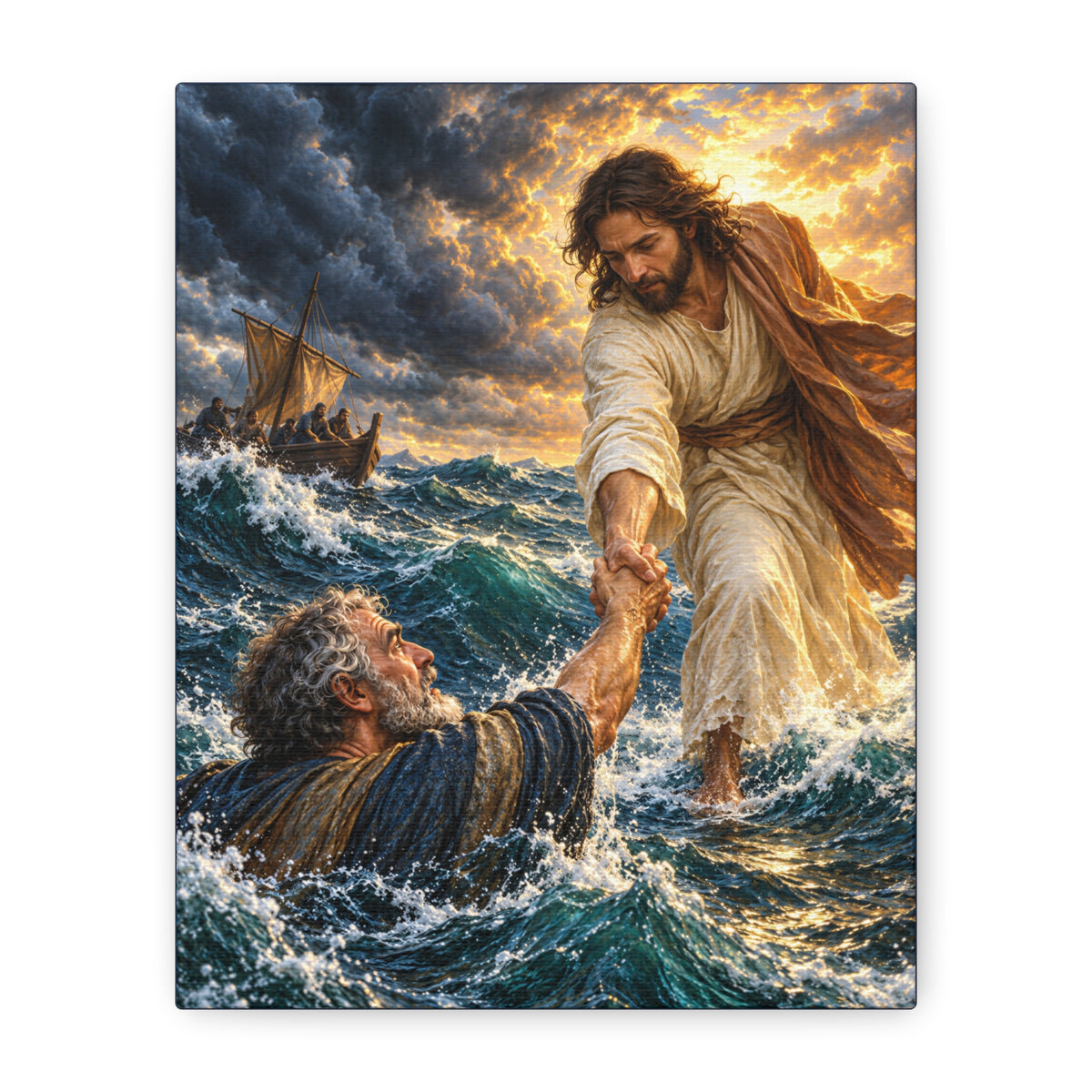 Keep Your Eyes on Christ - Matte Canvas Stretched