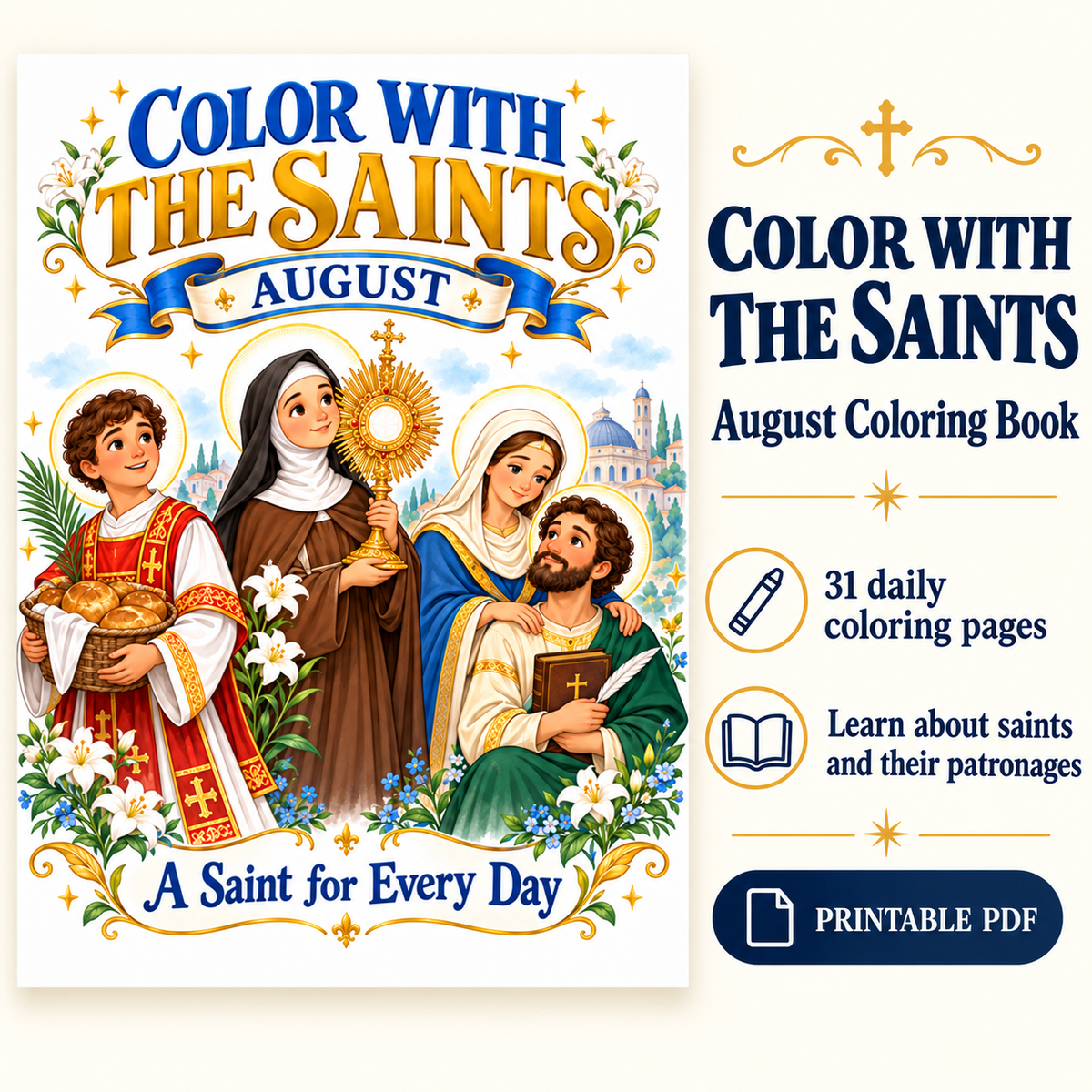 Color With The Saints: August