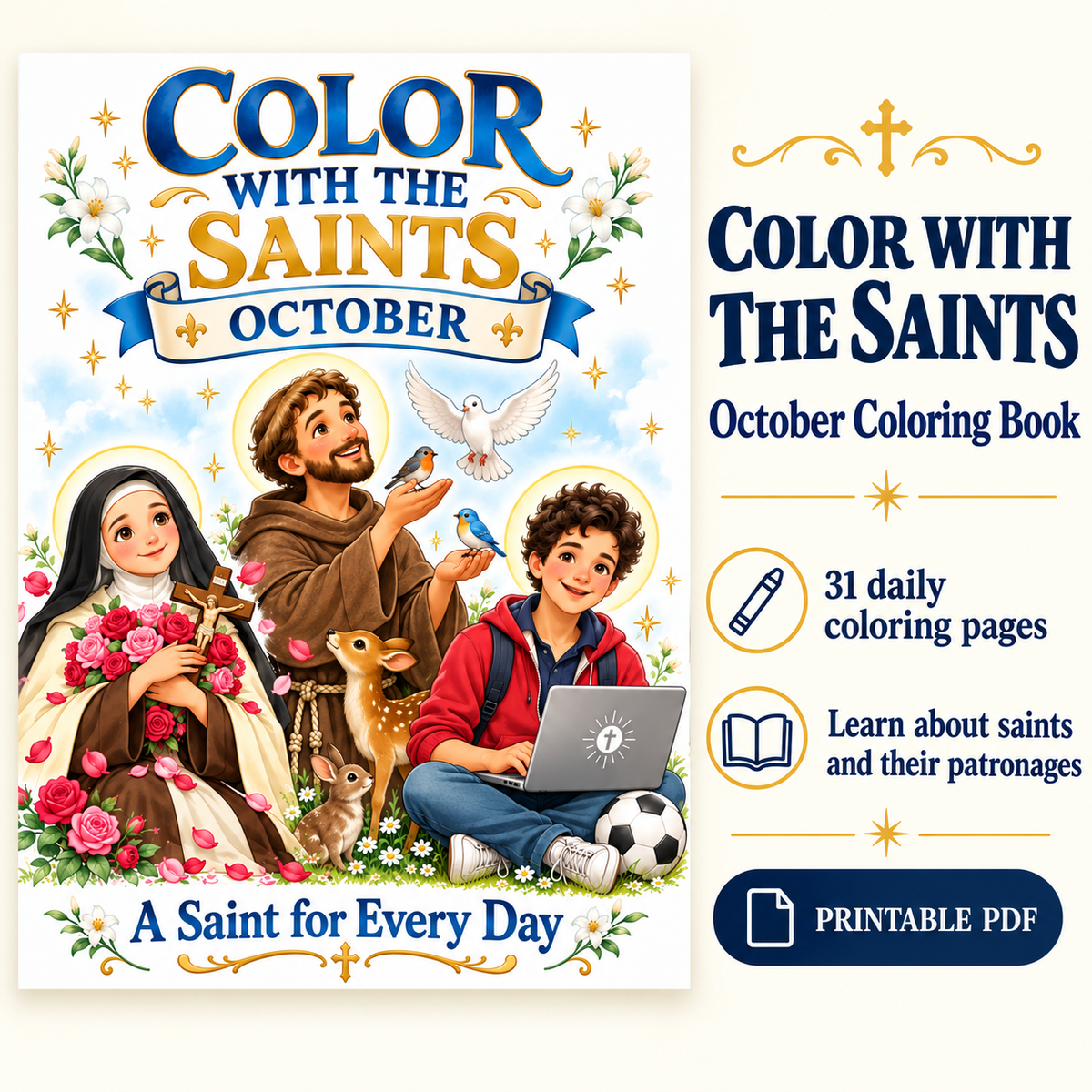 Color With The Saints: October