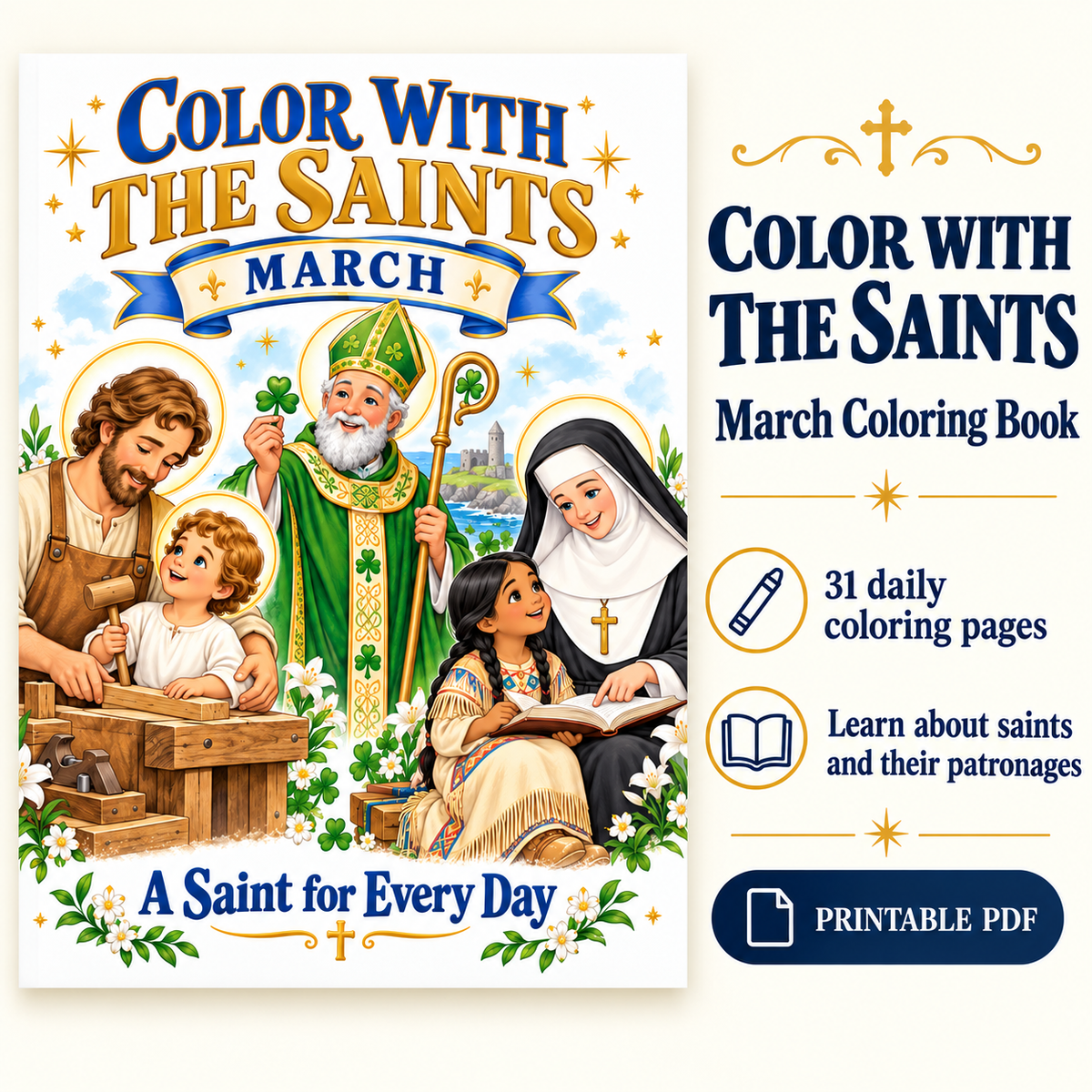 Color With The Saints: March