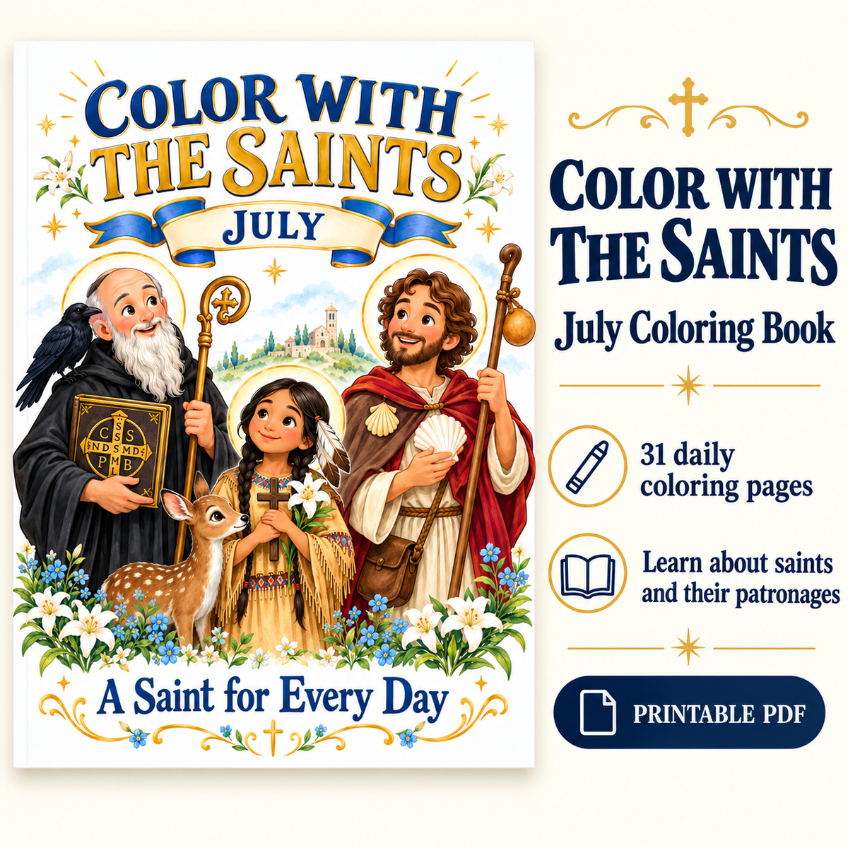 Color With The Saints: July